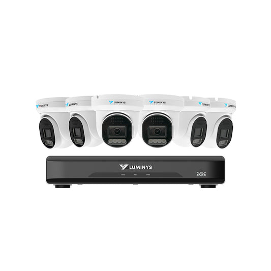 Luminys K56-8L1A2 LumiLuxLite IP Kit, 8-Channel 5MP NVR and 6 5MP LumiLuxLite Turret Cameras