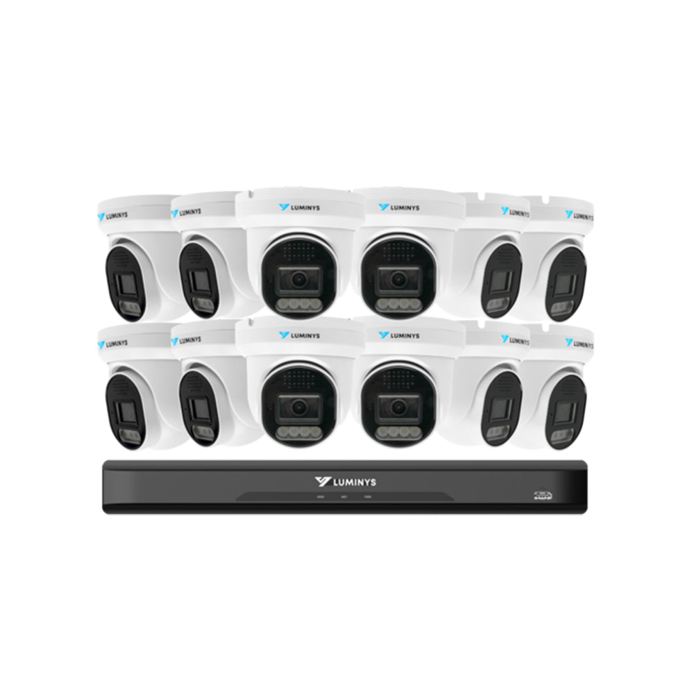 Luminys K5T-16L2A4 LumiLuxLite IP Kit, 16-Channel NVR and 12 5MP LumiLuxLite Cameras