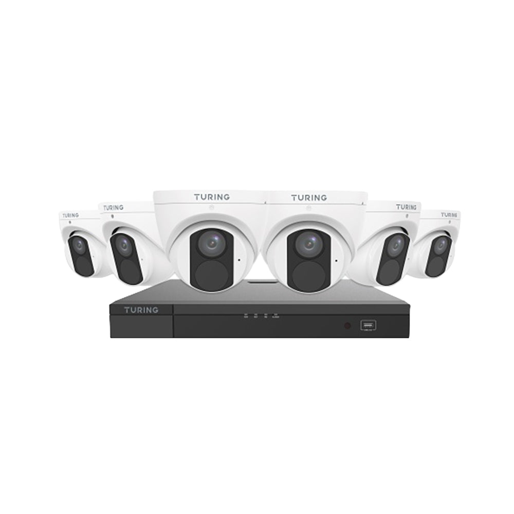 Turing Video TLK6T482 LITE IP Kit, 8-Channel NVR and 6 Cameras